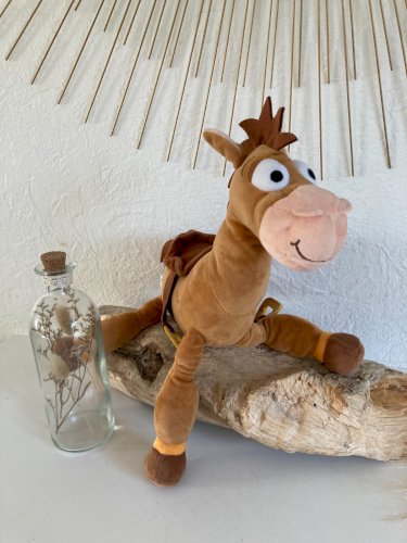 AV7⚜️Peluche Doudou Le Cheval Pile Poil Toy Story Disneyland Hauteur 37Cm Debout