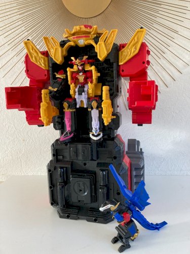 AV7⚜Robot Power Rangers Ninja Steel L'ultra Forteresse Megazord Lion Bandai 54Cm
