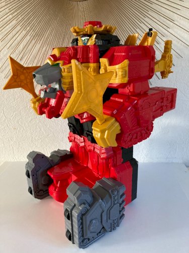 AV7⚜Robot Power Rangers Ninja Steel L'ultra Forteresse Megazord Lion Bandai 54Cm