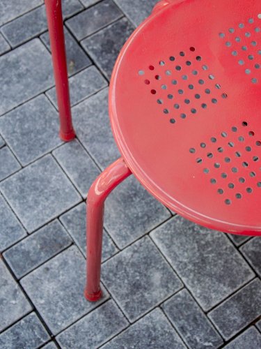 Axel, la paire de tabourets en métal N°465