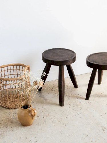 Axel, le tabouret en teck N°487