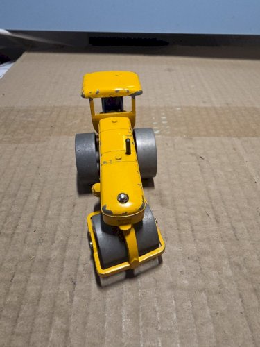 B435 Vintage Dinky 90A France Rouleau Compresseur Richier Jaune Figurine Origine