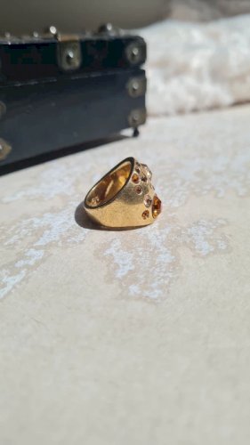 Bague Agatha   strass mordorés