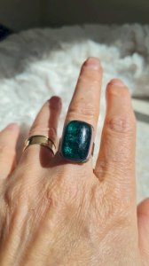 Bague ajustable émaillée