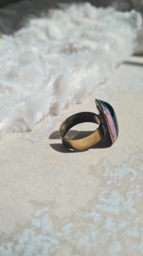 Bague ajustable émaillée