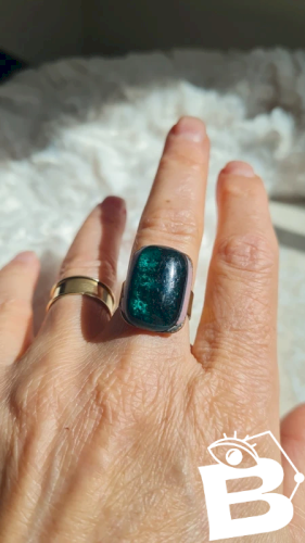 Bague ajustable émaillée