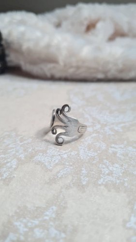Bague  ajustable Fourchette Métal argenté