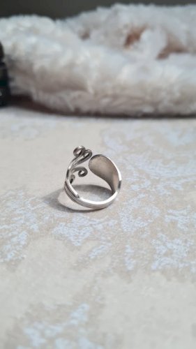 Bague  ajustable Fourchette Métal argenté