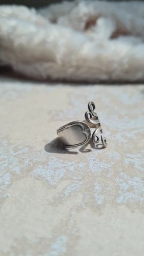 Bague  ajustable Fourchette Métal argenté