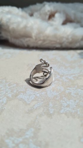 Bague  ajustable Fourchette Métal argenté