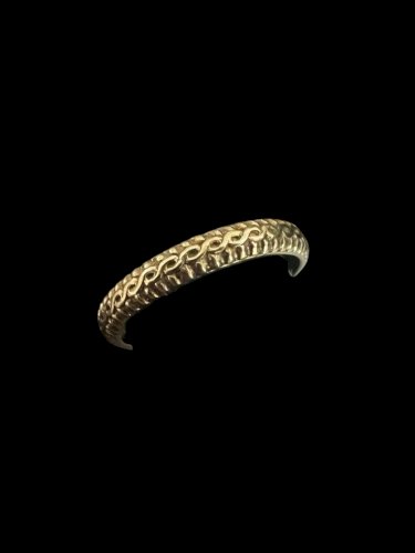 Bague alliance argent vermeil biseauté XIXe siècle, unisexe taille 52FR Vintage