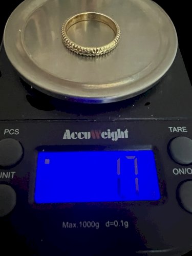 Bague alliance argent vermeil biseauté XIXe siècle, unisexe taille 52FR Vintage