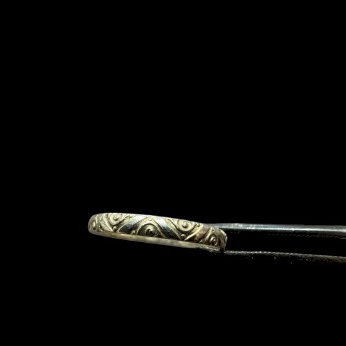 Bague alliance argent vermeil Ciselé XIXe siècle, unisexe taille 58FR. Vintage