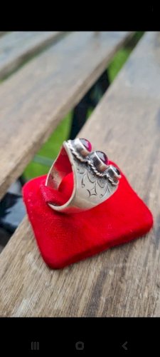 Bague ancienne en argent 925 ethnique