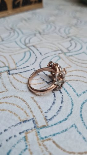 Bague ancienne vermeil avec perles- Bague antique