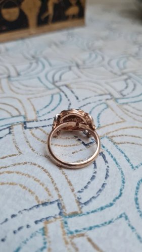 Bague ancienne vermeil avec perles- Bague antique