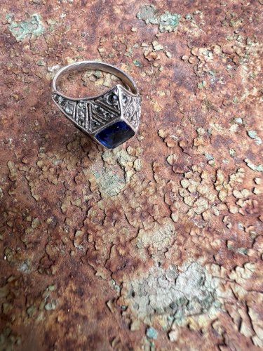 Bague argent Art Deco (1925) vintage ancien taille 48 Fr Collection Gift For Her