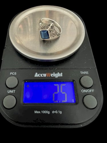 Bague argent Art Deco (1925) vintage ancien taille 48 Fr Collection Gift For Her