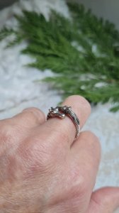 Massive silver ring - Arthus Bertrand - two horse heads