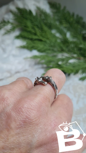 Bague argent massif- Arthus Bertrand -  deux têtes de chevaux