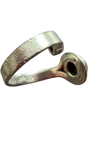 Bague - argent- Œil De Tigre -Vintage- Poinçonné  925- Ajustable-Forme, Serpent