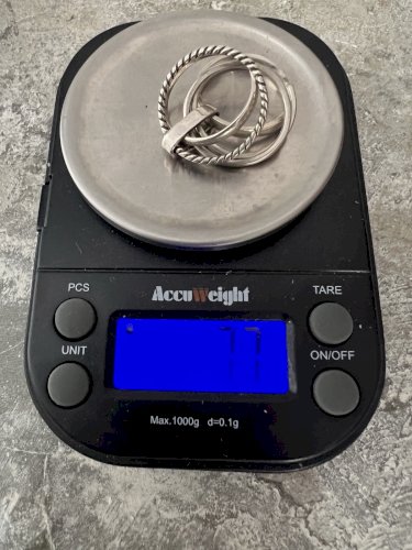 Bague argent vintage 5 anneaux Yuna taille 55,5 FR contemporaine style semainier