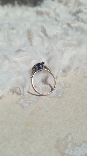 Bague Art Deco en  argent avec marcassites et agate