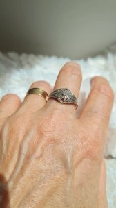 Art Deco ring in gold and diamonds from the 1920s - engagement ring - to be restored