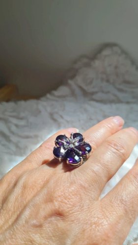 Bague avec structure en argent 925 - ( Bague A Part)- Bague strass