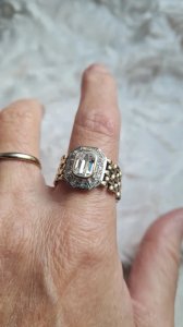 Bracelet ring with rhinestones