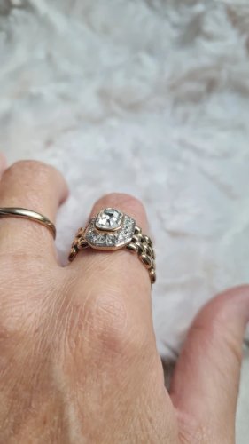 Bague bracelet avec strass