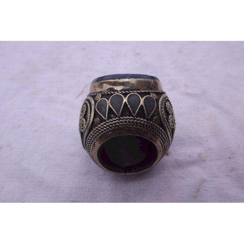 Bague Cachet Argent et Lapis-Azuli Chine 19 ème