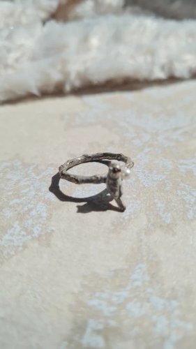 Bague charmante petit oiseau et perle