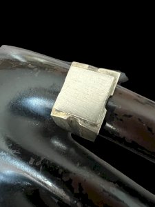 Bague chevalière ancienne Argent massif art déco 1925 Unisexe stock, vintage.