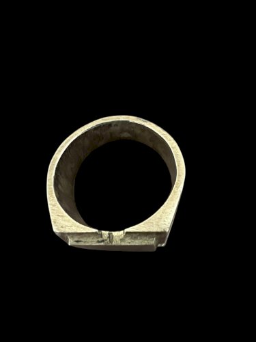 Bague chevalière ancienne Argent massif art déco 1925 Unisexe stock, vintage.