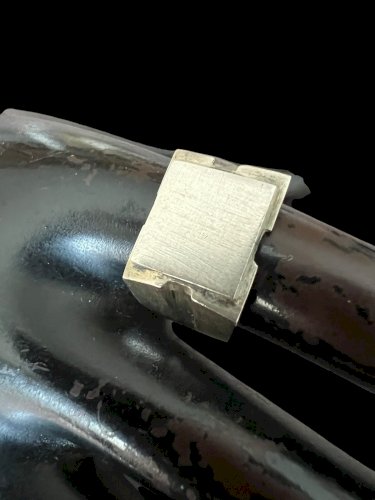 Bague chevalière ancienne Argent massif art déco 1925 Unisexe stock, vintage.