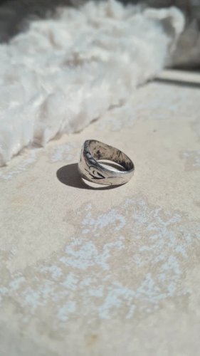 Bague chevalière antique en argent