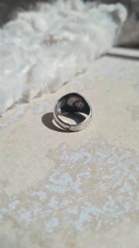 Bague chevalière antique en argent
