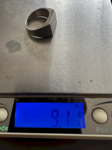 Bague chevalière art déco vers 1925 unisexe argent massif stock ancien Vintage