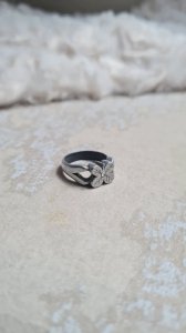 Bague - chevalière de poilu de tranchée WW1 trèfle porte-bonheur