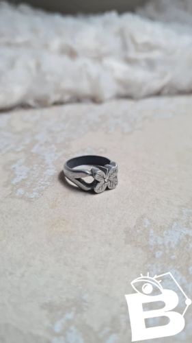 Bague - chevalière de poilu de tranchée WW1 trèfle porte-bonheur