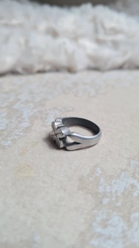 Bague - chevalière de poilu de tranchée WW1 trèfle porte-bonheur