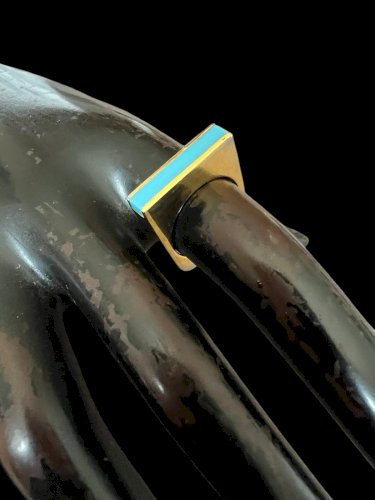 Bague design vers 1970/ 1980 contemporaine moderne vintage Taille 52,5 FR