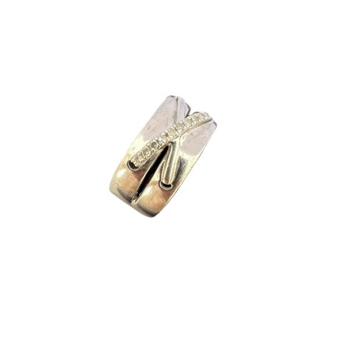 Bague design vintage diamant argent taille 54 FR symbolise le lien amour -amitié