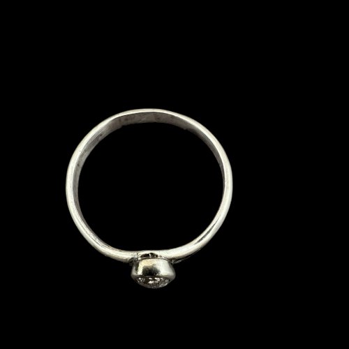 Bague Diamant Coussin Allongé Ancienne Vintage Vers 1900 Taille 51,5 FR argent