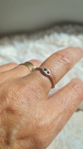 835 silver coffee bean ring
