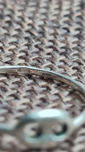 Bague en argent 835 grain de café