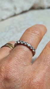 Bague en argent avec strass