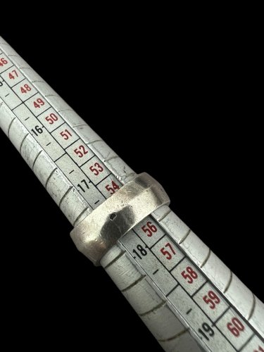 Bague en argent Chevaliere art déco 1925 poinçon sanglier Poinçon De Maitre L A