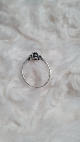 Bague en argent  et saphir vintage